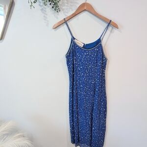 Roberta Bridal Blue Spaghetti Strap Cocktail Dress